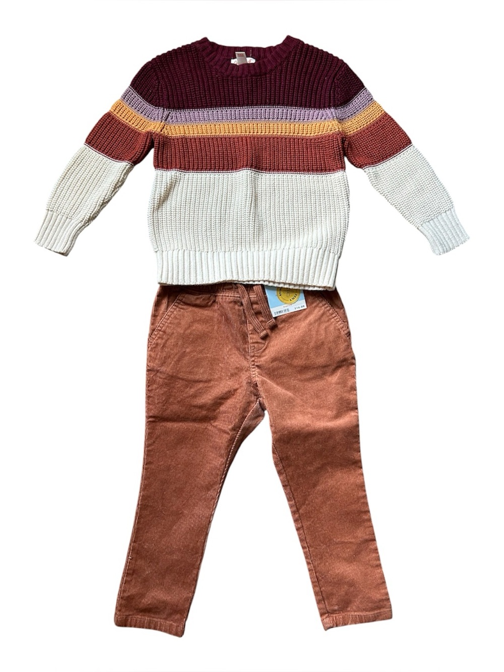 Cat & Jack Burgundy Knit Sweater Pants Set